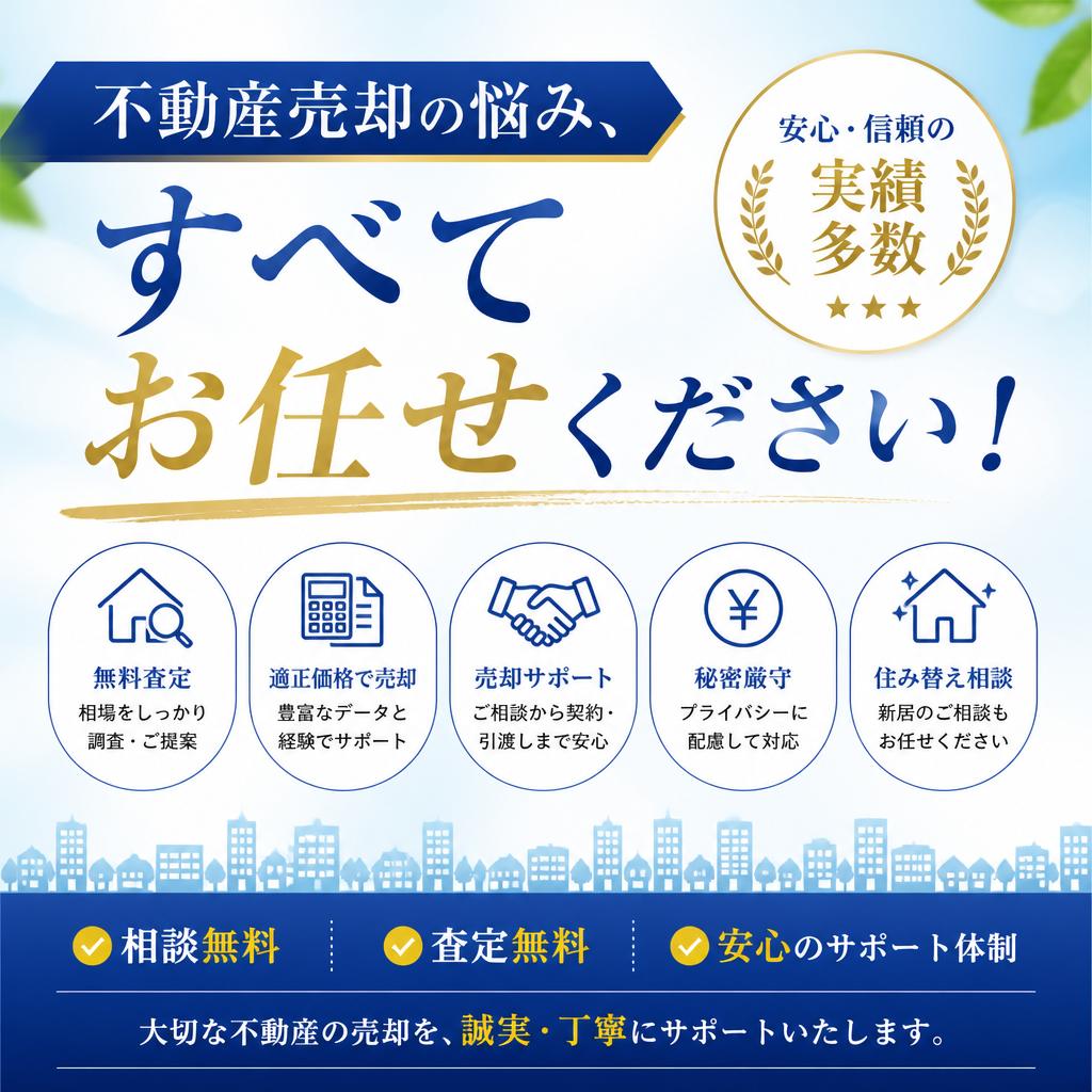 不動産売却の悩み、すべてお任せください！