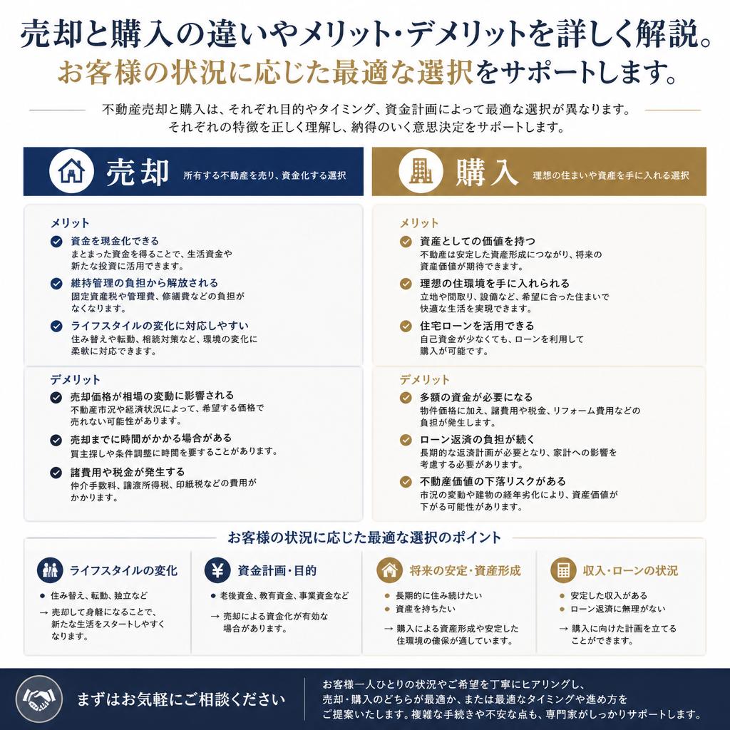 売却と購入、どちらが得か？