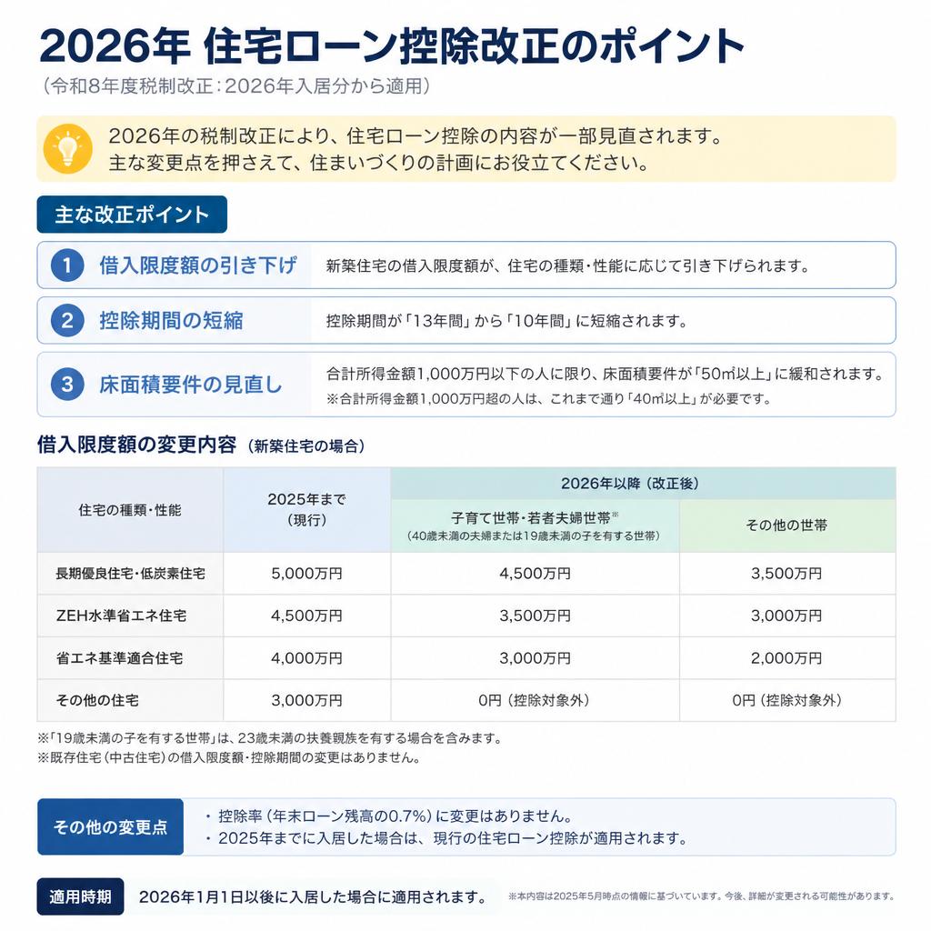 2026年の住宅ローン控除改正を知っていますか？