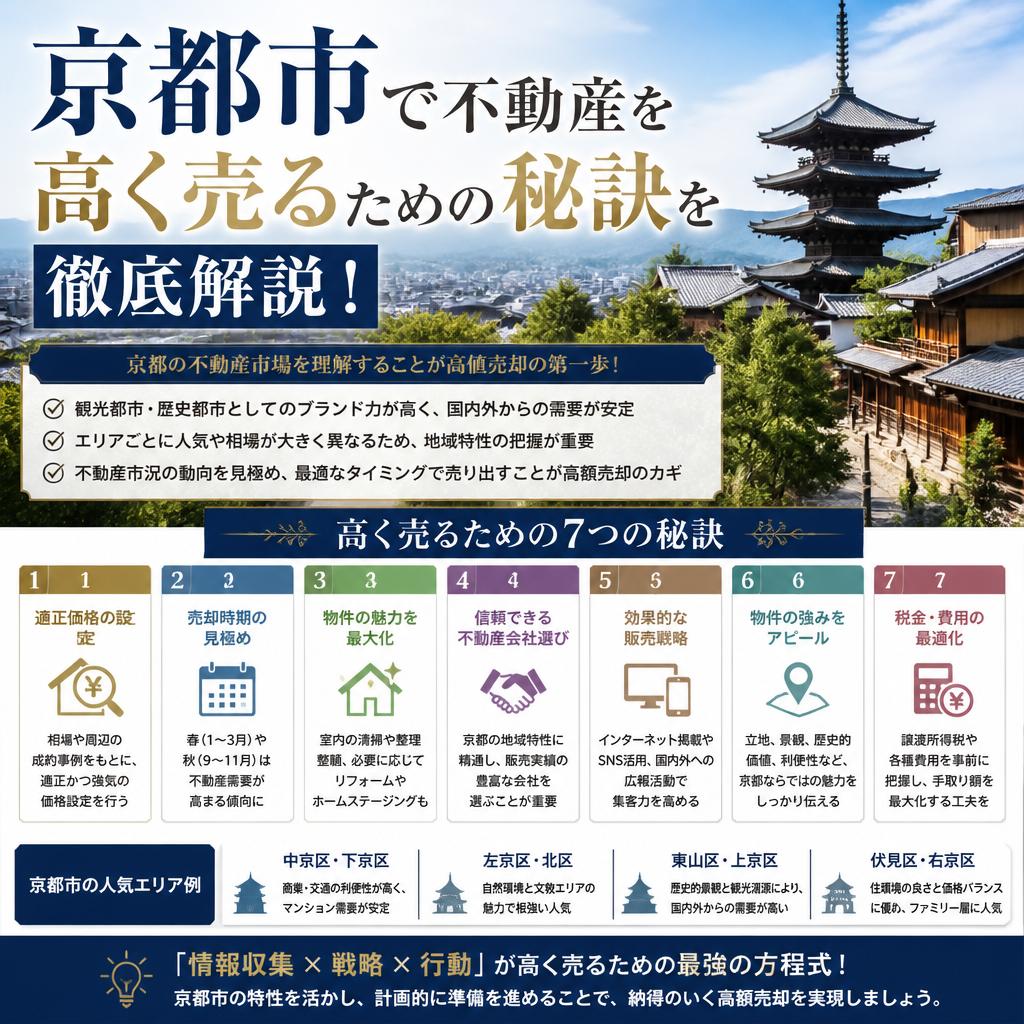 京都市で不動産を高く売るための秘訣を徹底解説！
